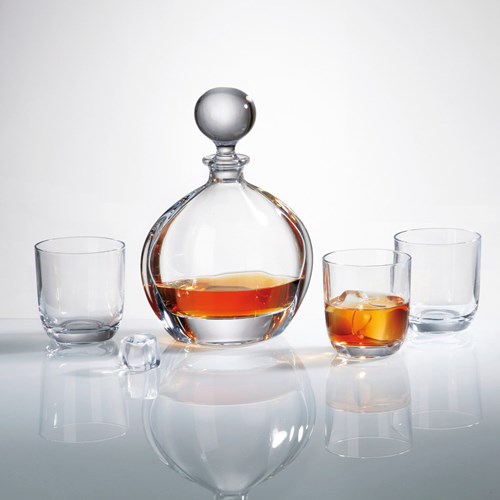 Bohemia Orbit Crystal Decanter Set with 6 Orbit Glasses - Fast Shipping